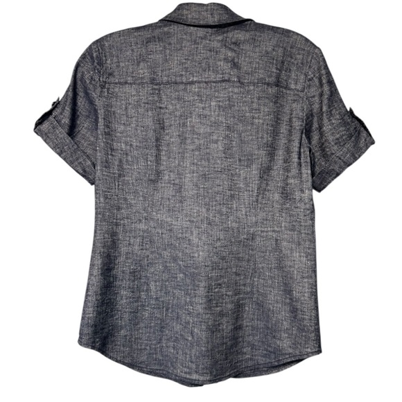 Theory chambray Pauline linen blend top - Picture 4 of 6
